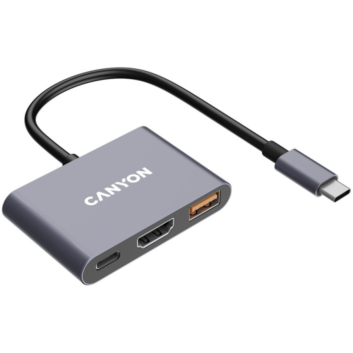 CANYON hub DS-4 3in1 USB-C Grey