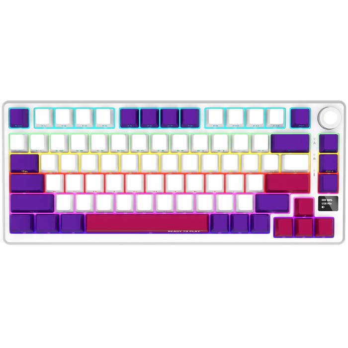 LORGAR Gaming Keyboard KBP7075W Pro Wireless 75% White RU