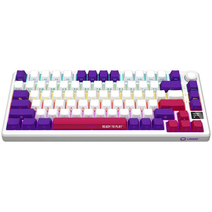 LORGAR Gaming Keyboard KBP7075W Pro Wireless 75% White RU
