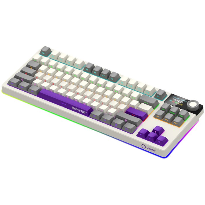 LORGAR KBP70TKLW, Wireless TKL Mechanical Gaming Keyboard Pro, Beige, EN/RU layout