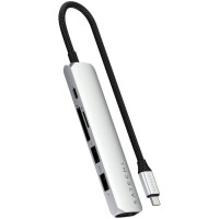 SATECHI 6-in-1 USB-C Slim Multiport Adapter (Silver)
