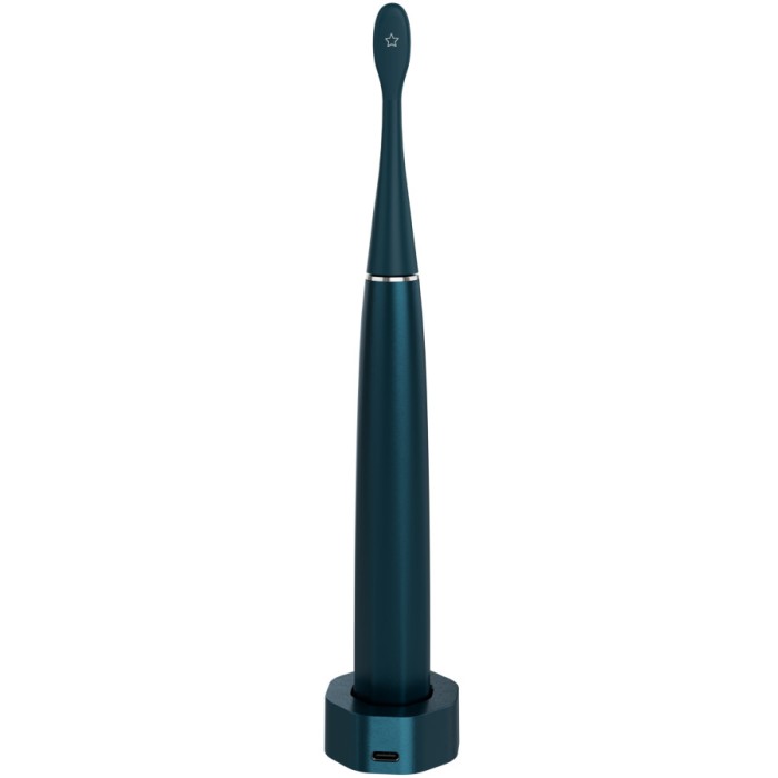 Wireless Tooth Brush, Navy Blue, 3 Brush Heads, 1400mAh, Function: Soft, Clean, Massage, White, Sweep