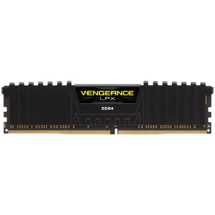 CORSAIR DDR4, 3200MHz 8GB 1x8GB Dimm, Unbuffered, Single Rank, 16-20-20-38, XMP 2.0, Vengeance LPX black Heatspreader, Black PCB, 1.35V