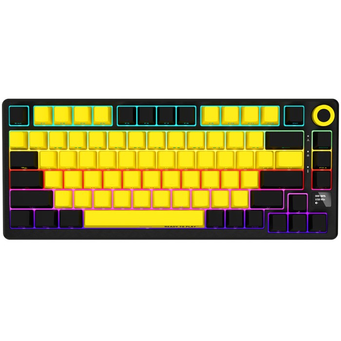 LORGAR Gaming Keyboard KBP7075W Pro Wireless 75% Yellow RU