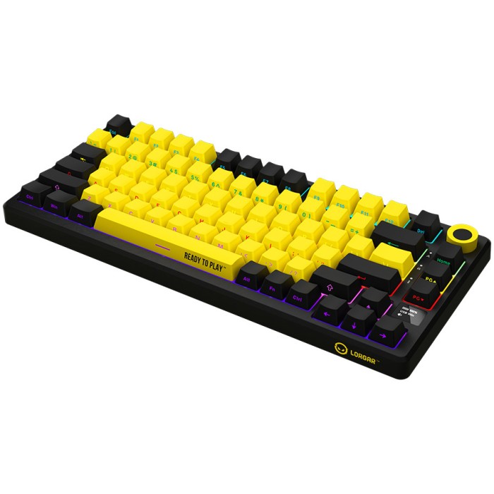 LORGAR Gaming Keyboard KBP7075W Pro Wireless 75% Yellow RU