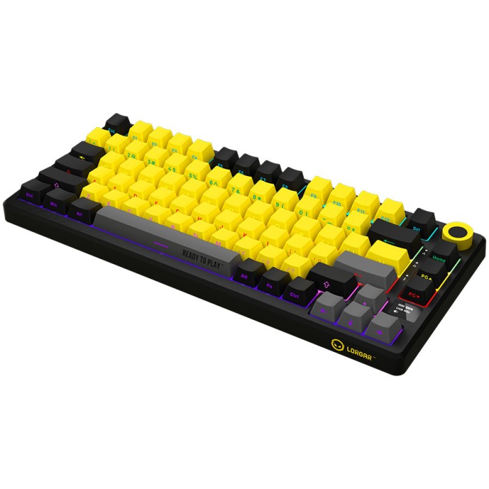 LORGAR Gaming Keyboard KBP7075W Pro Wireless 75% Yellow RU