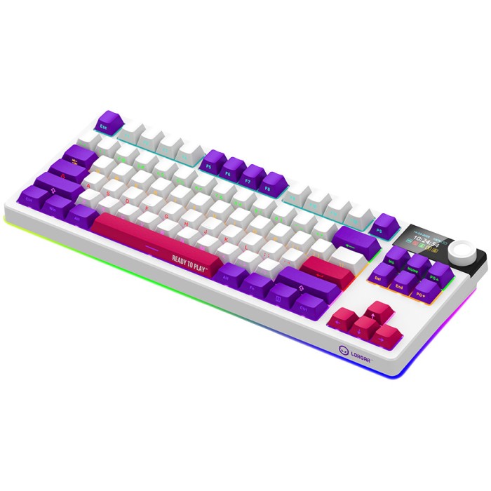 LORGAR Gaming Keyboard KBP70TKLW Pro Wireless White RU
