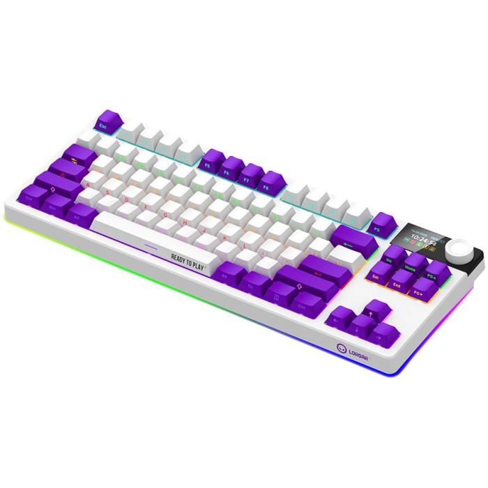 LORGAR Gaming Keyboard KBP70TKLW Pro Wireless White RU