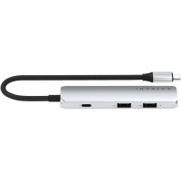 SATECHI 4-in-1 USB-C Slim Multiport Adapter 4K (Silver)