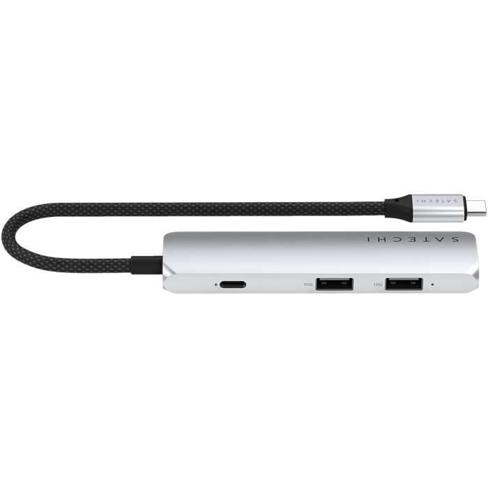 SATECHI 4-in-1 USB-C Slim Multiport Adapter 4K (Silver)