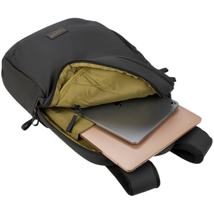 TUCANO LASER Backpack for Laptop 15.6 / MacBook Pro 16, water-resistant recycled fabric, Black