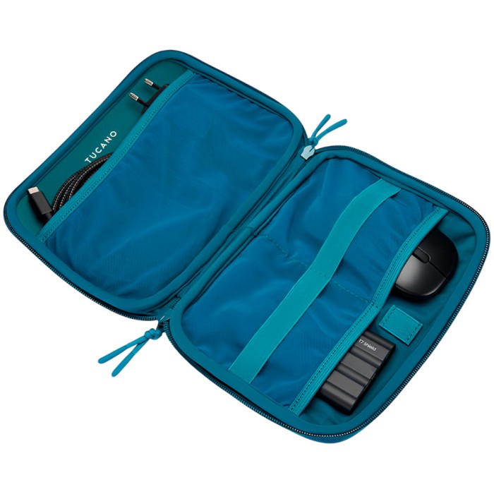 TUCANO TOPO Small Organizer, Petrol Blue