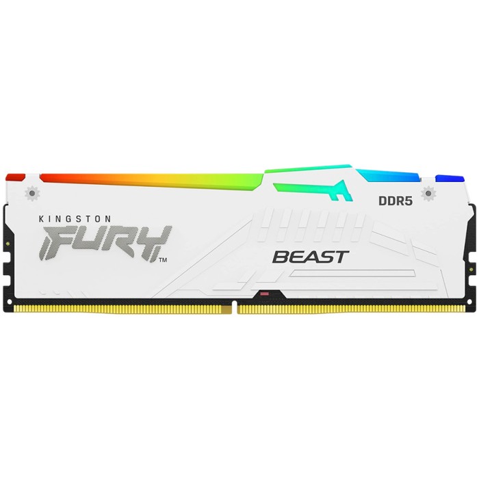 Kingston DRAM 32GB 5200MT/s DDR5 CL40 DIMM FURY Beast White RGB XMP