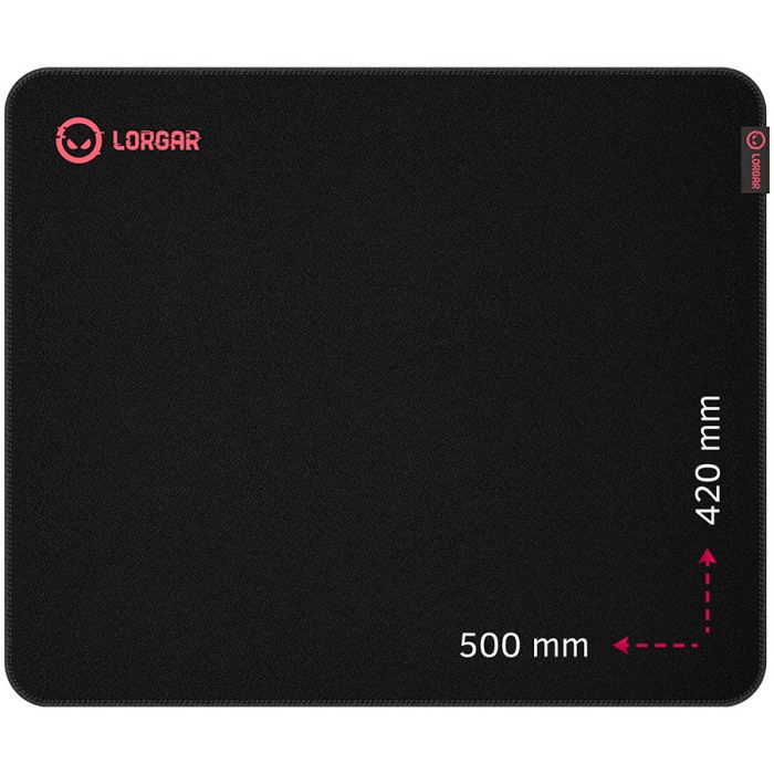 LORGAR Gaming Mouse Pad Main 325 Control Black/Red
