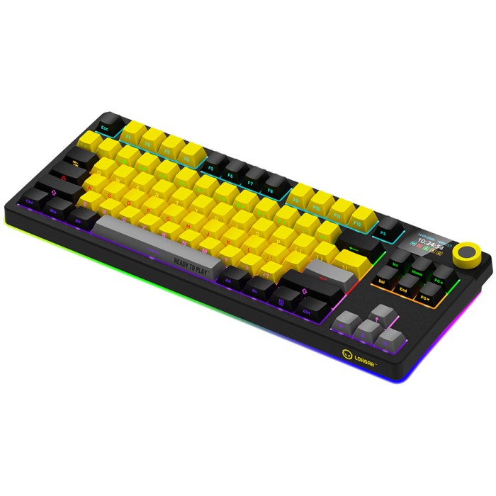 LORGAR Gaming Keyboard KBP70TKLW Pro Wireless Yellow RU