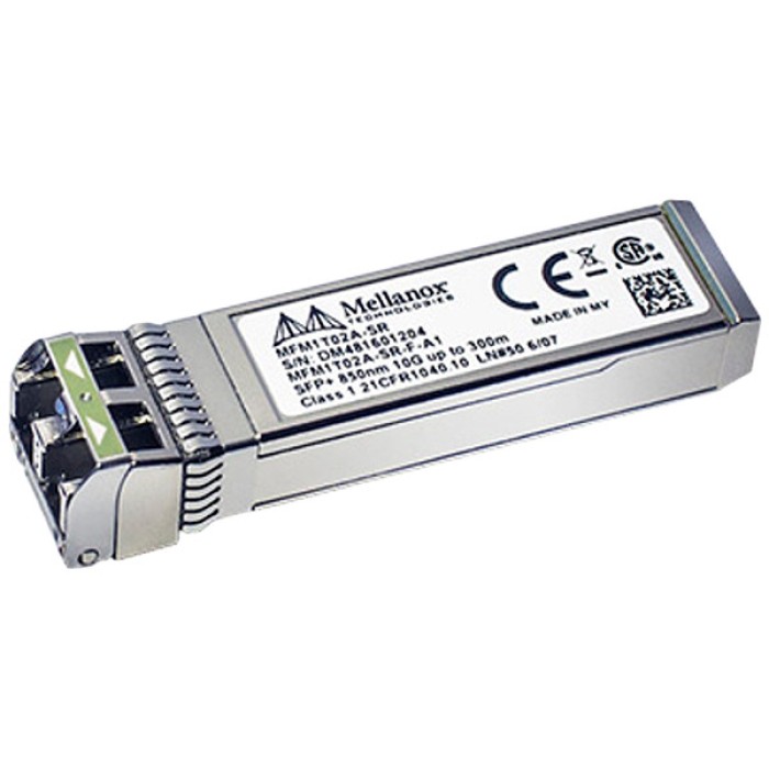 Оптический модуль Mellanox MFM1T02A-SR optical module, ETH 10GbE, 10Gb/s, SFP+, LC-LC, 850nm, SR up to 300m