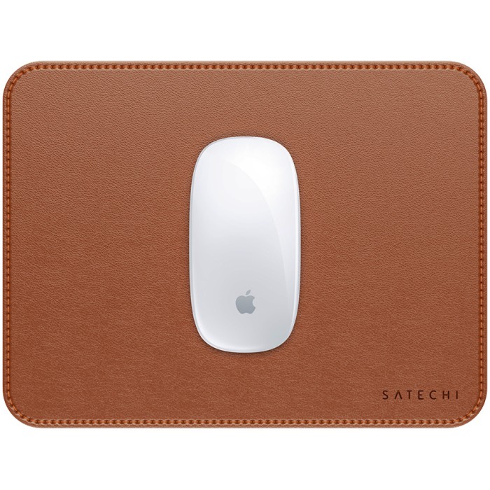 SATECHI Vegan-Leather Premium Mouse Pad (Brown)