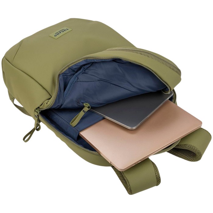 TUCANO LASER Backpack for Laptop 15.6 / MacBook Pro 16, water-resistant recycled fabric, Military Green