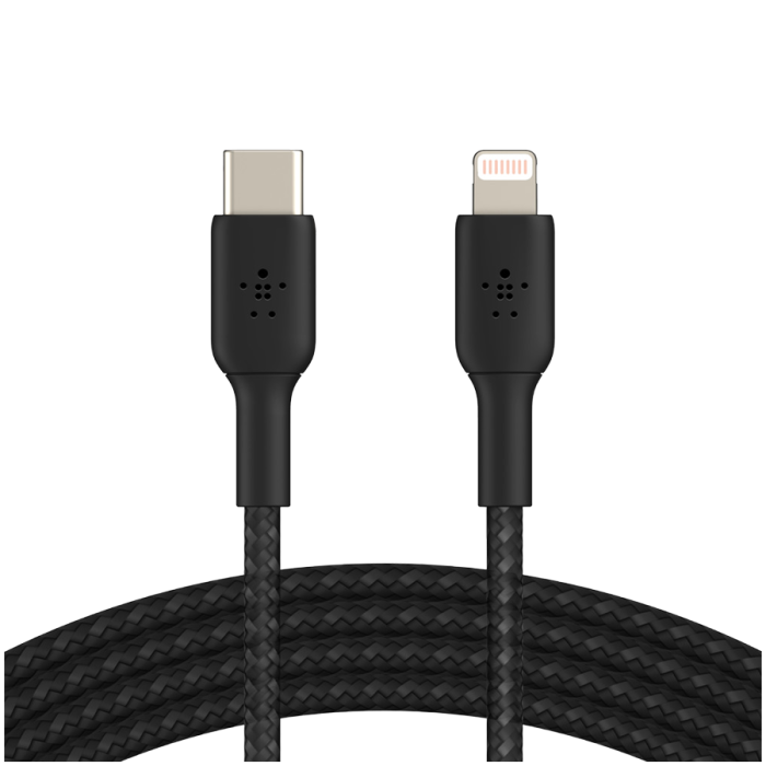 BELKIN Lightning to USB-C Cable Braided, 2M, Black