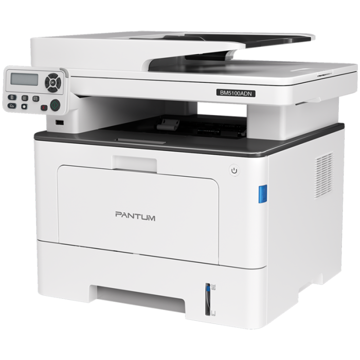 BM5100ADN (копир, принтер, цв. сканер) (чб., A4, 40ppm, 512MB, 1.2GHz, 60-200 г/м2, 1200x1200 dpi, макс. 100т мес., двухсторонняя печать, DADF (50 листов), USB-fdp, PCL5e/6, PostScript, USB 2.0, Ethernet 10/100/1000, Scan to E-mail (PC, FTP, SMB, USB-flas