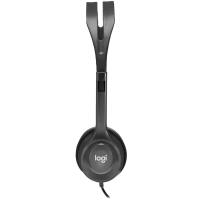 LOGITECH H111 Corded Stereo Headset - BLACK - 3.5 MM