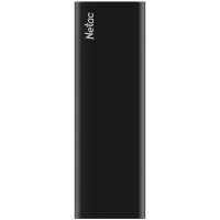 Netac Z SLIM Black USB 3.2 Gen 2 Type-C External SSD 250GB, R/W up to 550MB/480MB/s,with USB-C to USB-A cable and USB-A to USB-C adapter