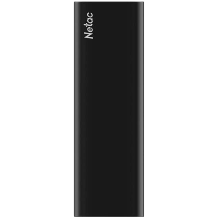 Netac Z SLIM Black USB 3.2 Gen 2 Type-C External SSD 250GB, R/W up to 550MB/480MB/s,with USB-C to USB-A cable and USB-A to USB-C adapter