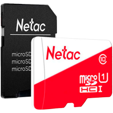Netac P500 ECO MicroSDXC 64GB U1/C10, retail pack with SD Adapter