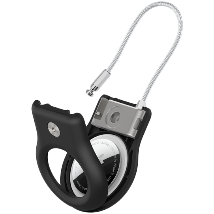 BELKIN Secure Holder with Wire Cable - Airtag - Black
