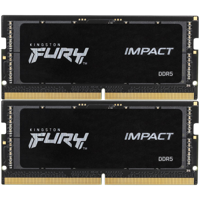 Kingston DRAM 32GB 6400MT/s DDR5 CL38 SODIMM (Kit of 2) FURY Impact XMP