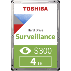 HDD Video Surveillance TOSHIBA S300 4TB SMR, 3.5'', 256MB, 5400RPM, SATA, TBW: 180