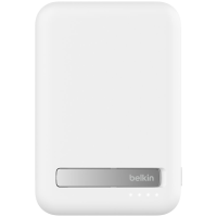 BELKIN 8k Qi2 MagSafe Compatible Powerbank with Kickstand, White