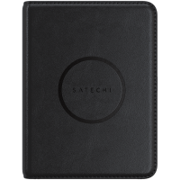 SATECHI Vegan-Leather Passport Cover w/ Find My (Black)