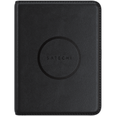 SATECHI Vegan-Leather Passport Cover w/ Find My (Black)