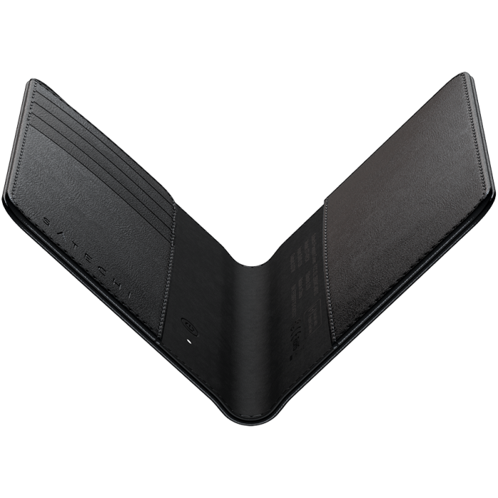 SATECHI Vegan-Leather Passport Cover w/ Find My (Black)