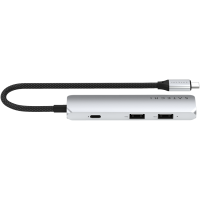 SATECHI 4-in-1 USB-C Slim Multiport Adapter 4K (Silver)