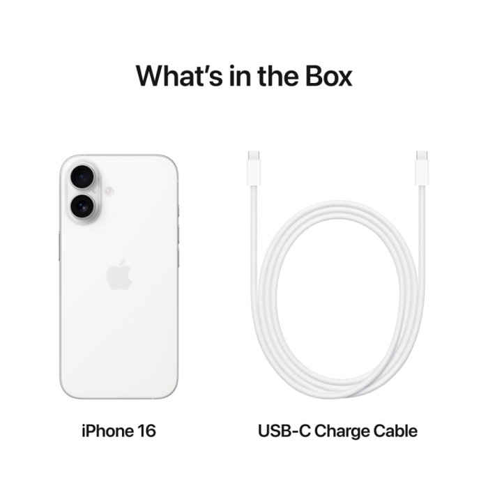 iPhone 16 128GB White,Model A3287