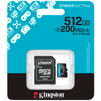 Карта памяти Kingston SDCG4/512GB Canvas Go Plus A2 U3 V30 512GB