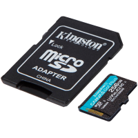 Kingston 256GB microSDXC Canvas Go Plus Gen4 200MB/s A2 U3 V30 Card + Adapter
