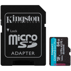 Карта памяти Kingston SDCG4/64GB Canvas Go Plus A2 U3 V30 64GB