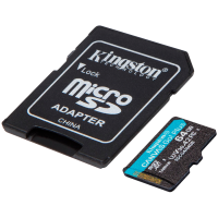 Карта памяти Kingston SDCG4/64GB Canvas Go Plus A2 U3 V30 64GB