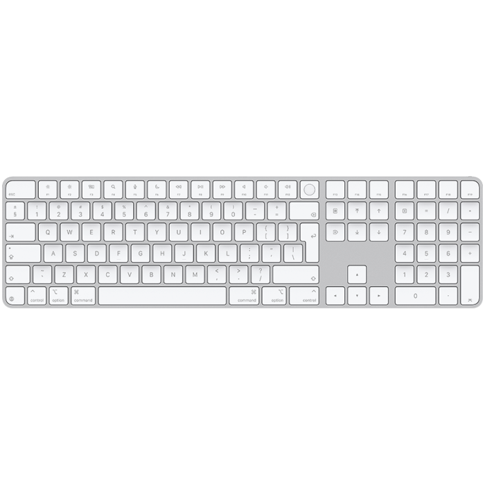 Magic Keyboard with Touch ID and Numeric Keypad for Mac models with Apple silicon - Russian - White Keys,Model A3119