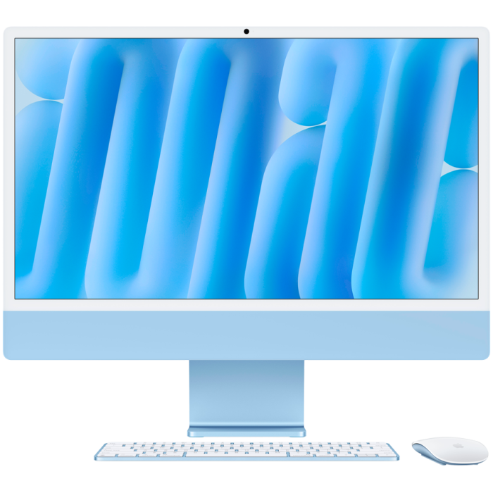 24-inch iMac with Retina 4.5K display: Apple M4 chip with 8‑core CPU and 8‑core GPU, 16GB, 256GB SSD - Blue,Model A3247