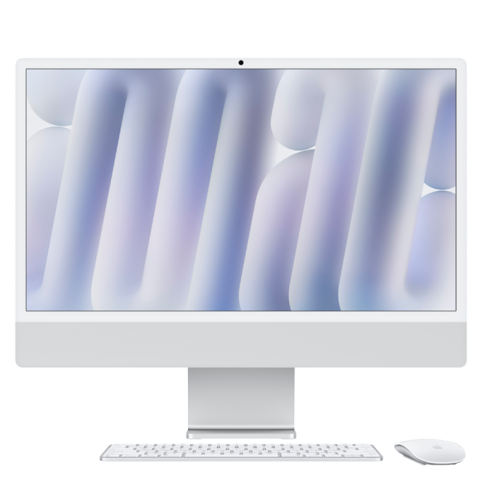 24-inch iMac with Retina 4.5K display: Apple M4 chip with 8‑core CPU and 8‑core GPU, 16GB, 256GB SSD - Silver,Model A3247