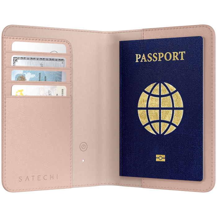 SATECHI Vegan-Leather FindAll Passport Cover (Desert Rose)