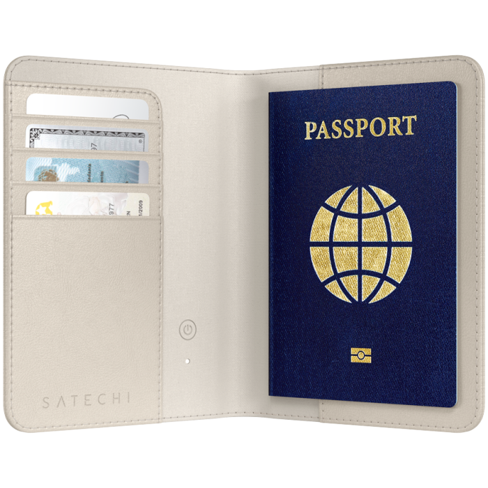 SATECHI Vegan-Leather FindAll Passport Cover (Sand)