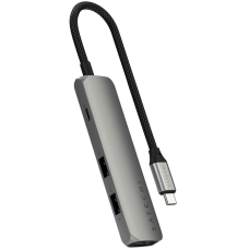 SATECHI 4-in-1 USB-C Slim Multiport Adapter 4K (Space Grey)