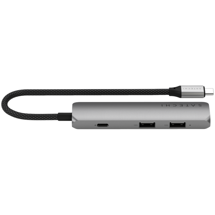 SATECHI 4-in-1 USB-C Slim Multiport Adapter 4K (Space Grey)