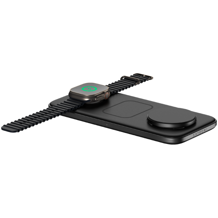 SATECHI Qi2 Trio Wireless Charging Pad - with Type A,C,G plugs