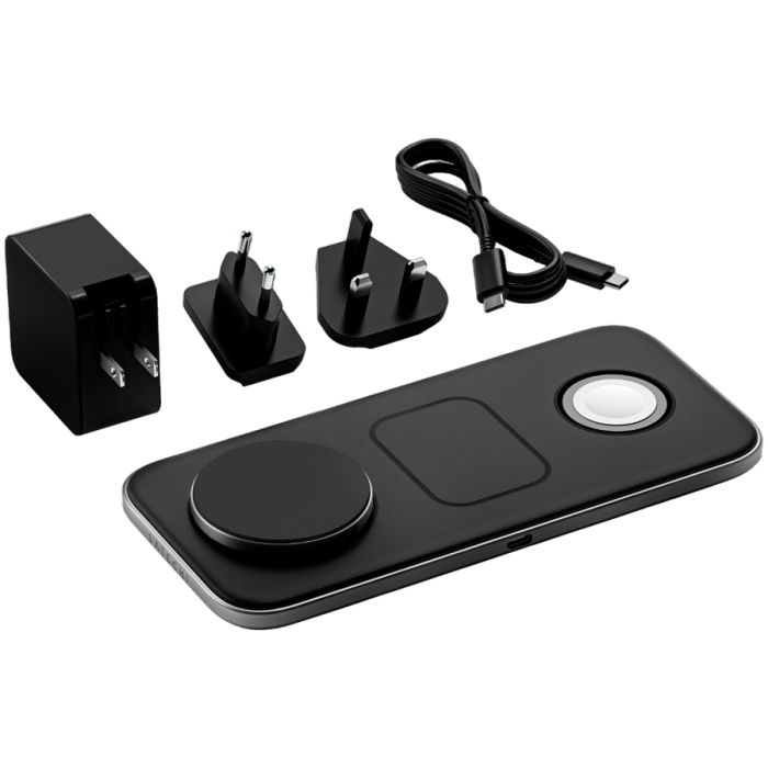 SATECHI Qi2 Trio Wireless Charging Pad - with Type A,C,G plugs